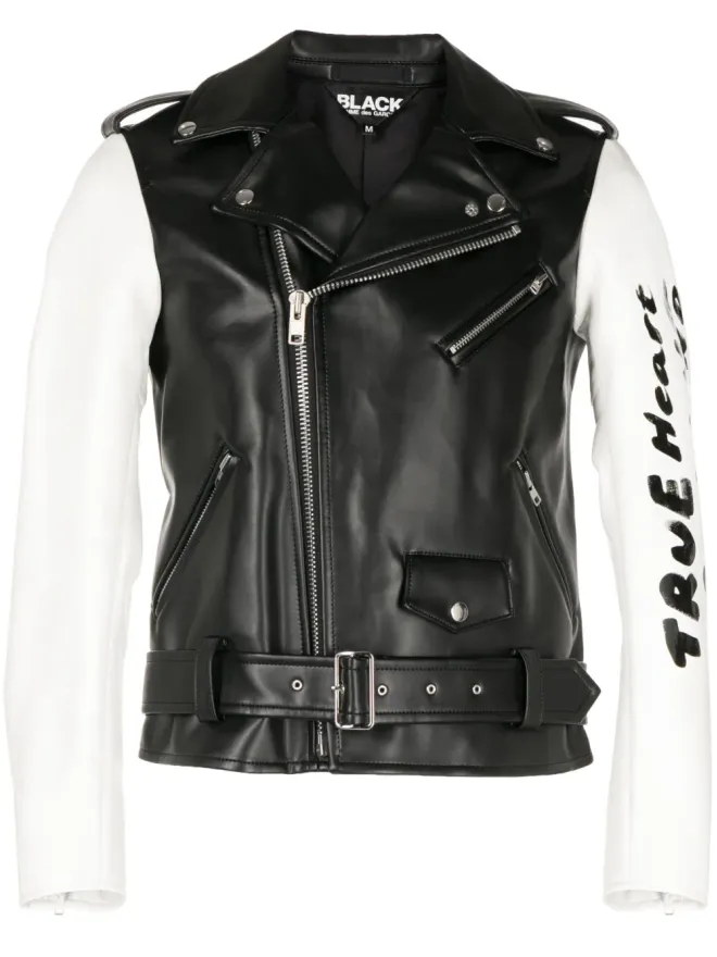 Black Comme des Garçons Black Comme Des Garçons コントラスト袖バイカージャケットの商品画像