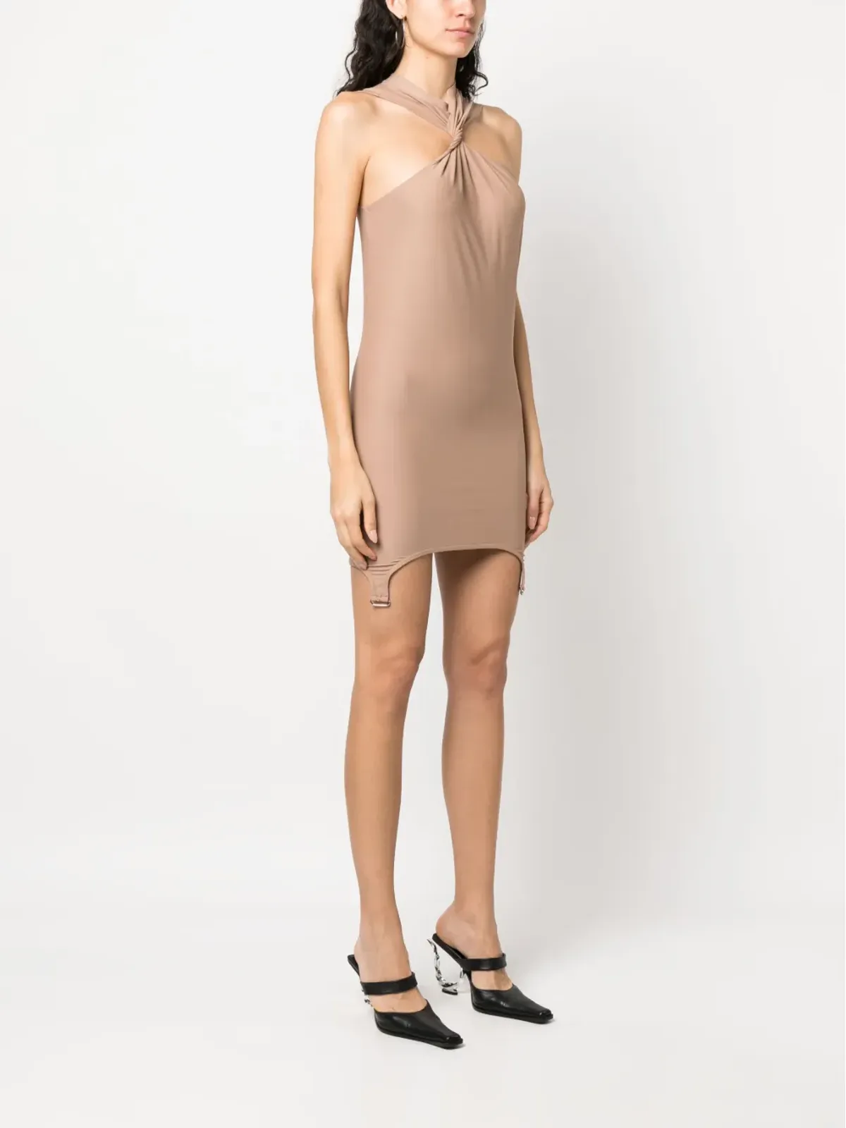 Courrèges ツイストディテール・サスペンダー付きミニドレス - 画像3