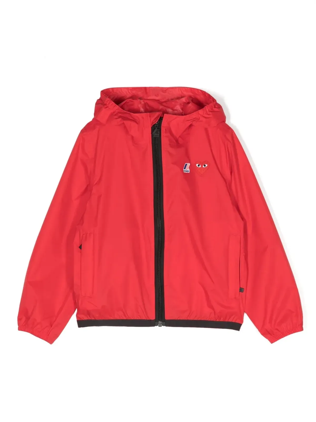 Comme Des Garçons Play Kids ロゴパッチ フード付きジャケット - 画像1