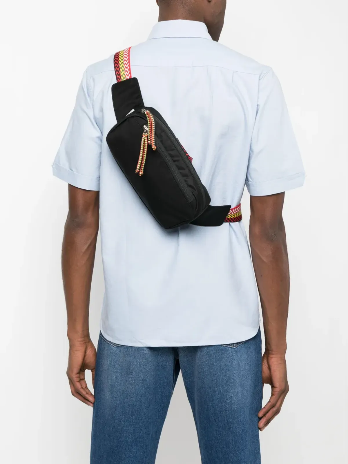 Lanvin ヘリンボーン織り柄ベルトバッグ - 画像2