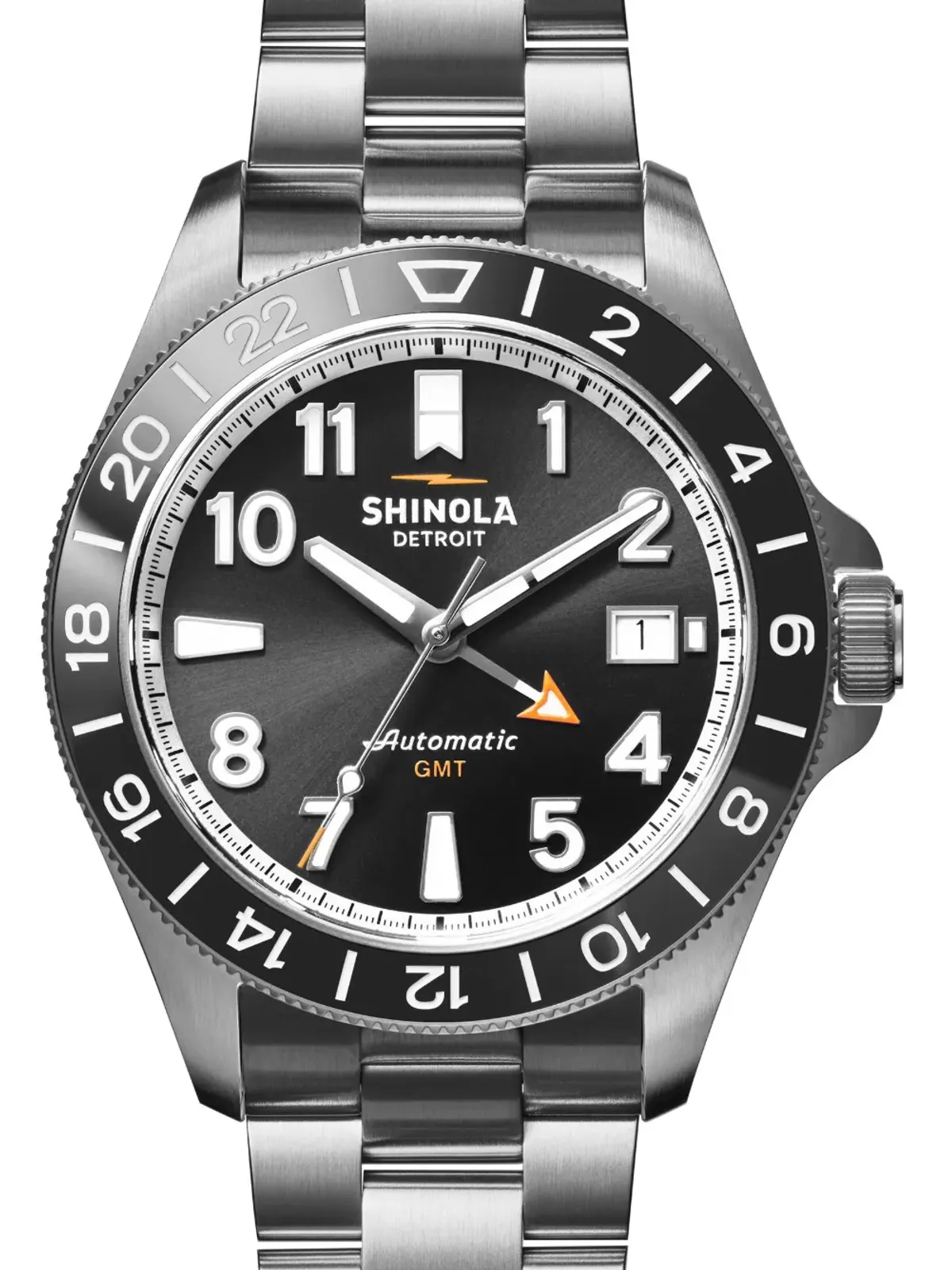 Shinola モンスター GMT 40mm ブラック - 画像2