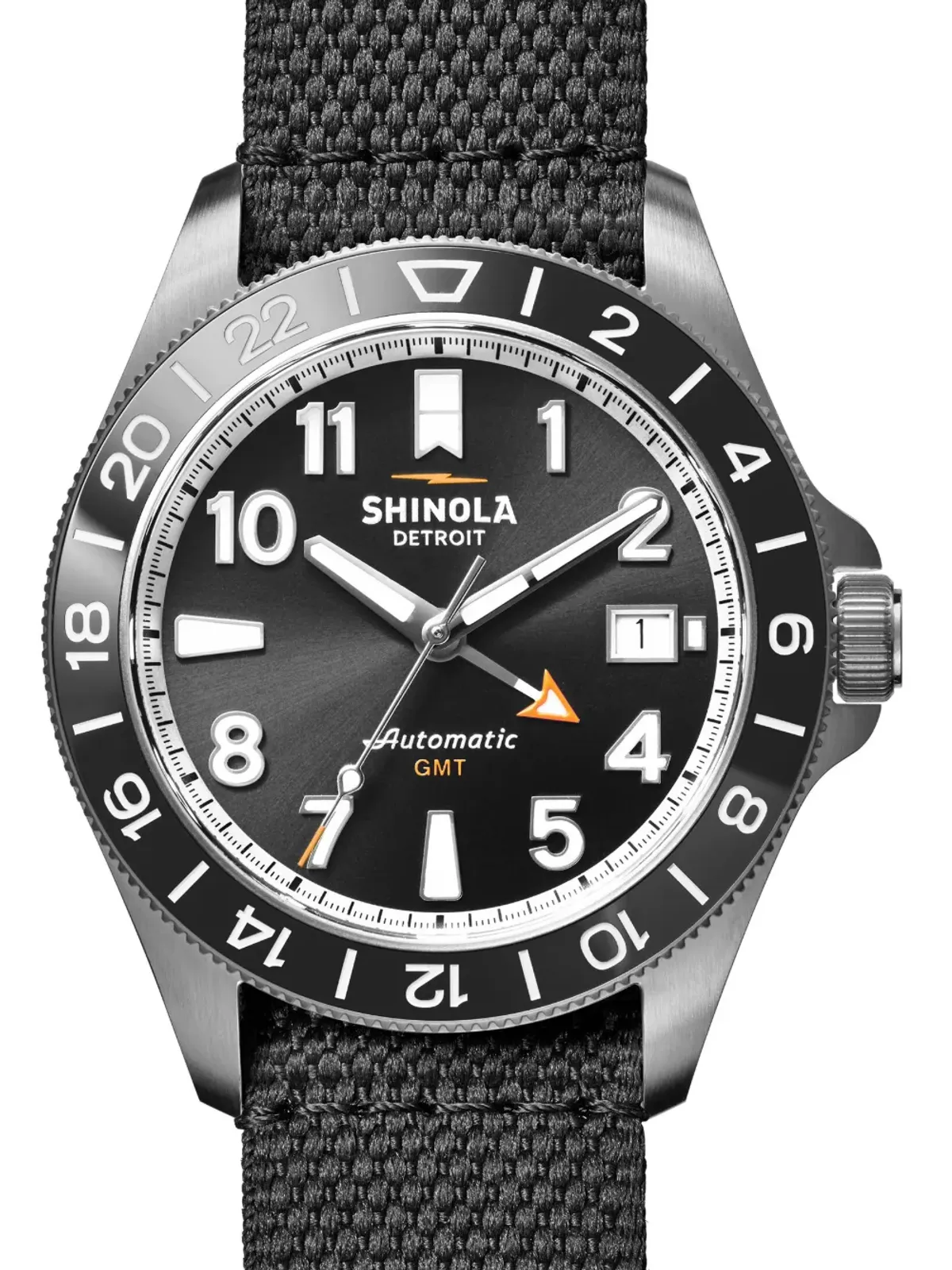 Shinola モンスター GMT 40mm ブラック - 画像3