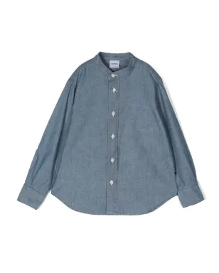 Aspesi Kids 襟なしボタンアップシャツ - Blue - サムネイル1