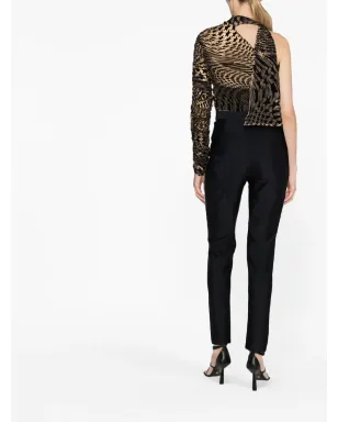 Mugler ハイウエスト スキニーパンツ ブラック - サムネイル3
