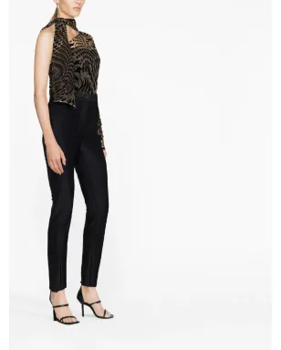 Mugler ハイウエスト スキニーパンツ ブラック - サムネイル4