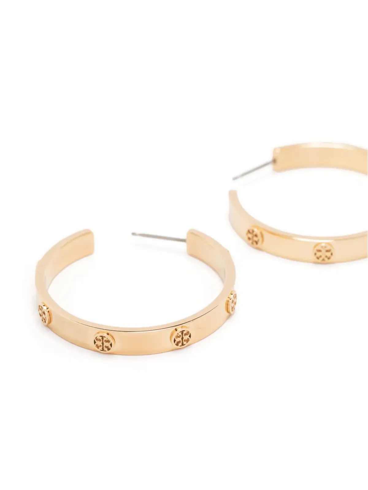 Tory Burch エンボスロゴ フープイヤリング - 画像2