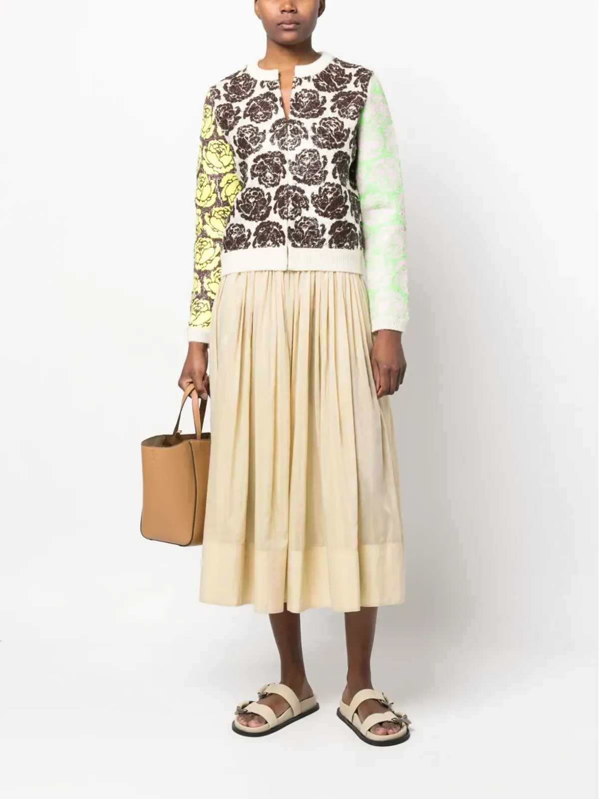 Tory Burch 花柄モチーフジップアップカーディガン - 画像2