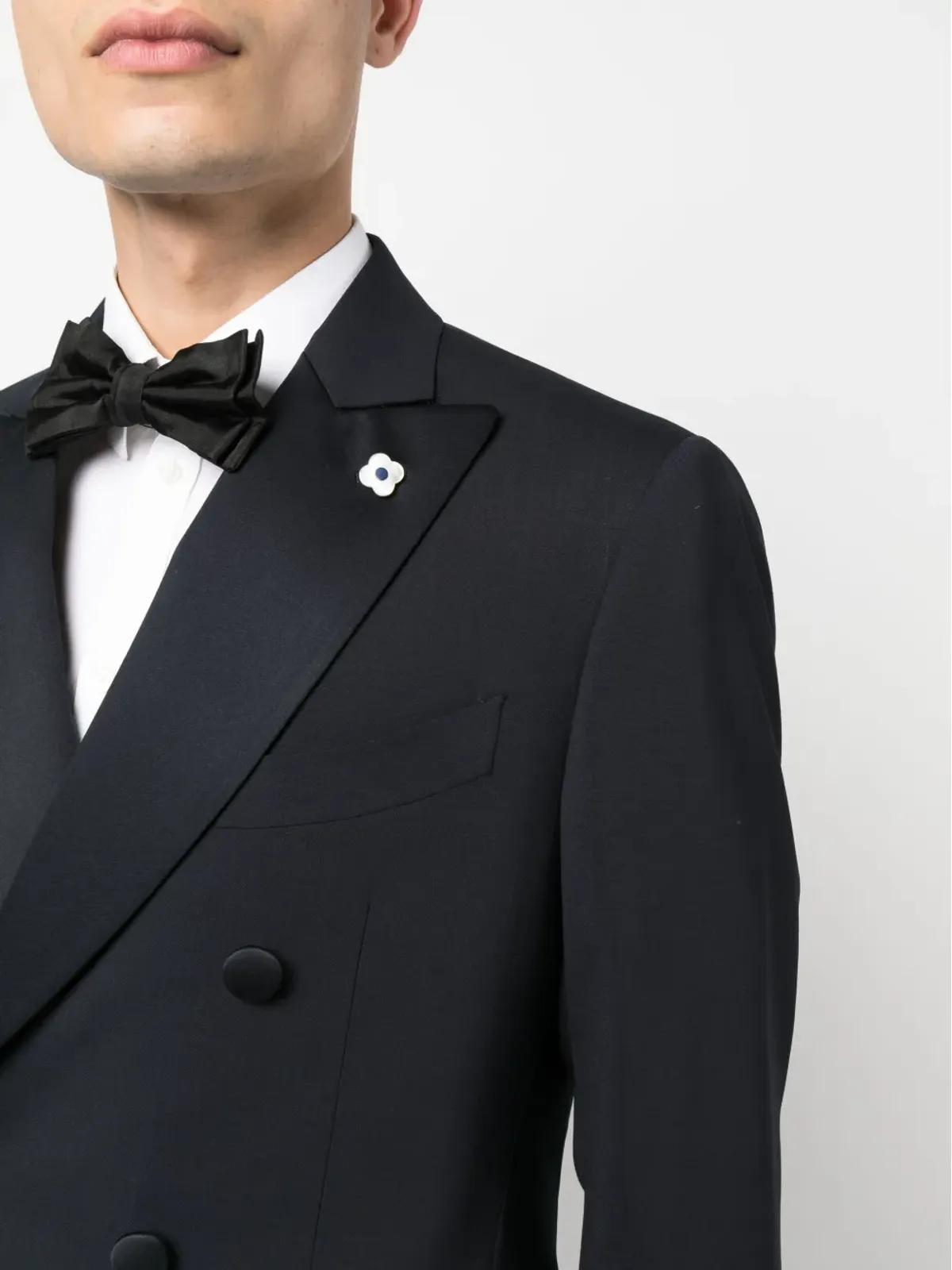 Lardini ダブルブレスト ウールスーツ - ブルー - 画像5