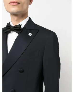 Lardini ダブルブレスト ウールスーツ - ブルー - サムネイル5