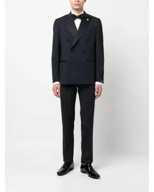 Lardini ダブルブレスト ウールスーツ - ブルー - サムネイル2