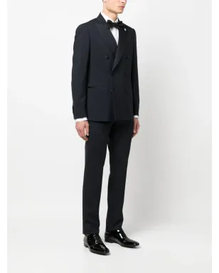 Lardini ダブルブレスト ウールスーツ - ブルー - サムネイル3
