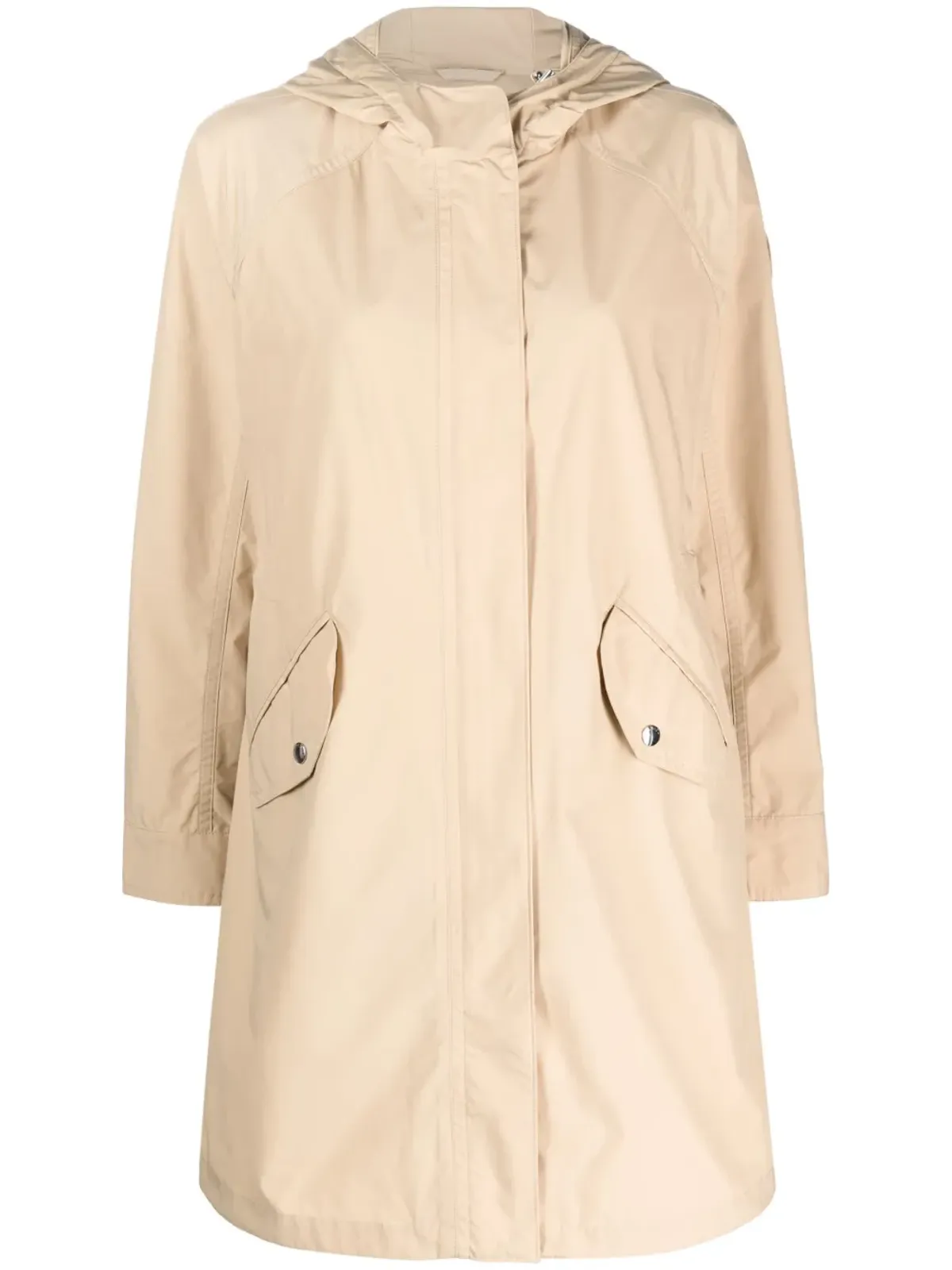 Woolrich フード付きミディ丈コート - 画像1