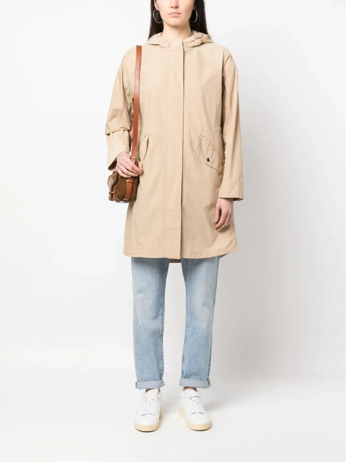 Woolrich フード付きミディ丈コート - 画像2