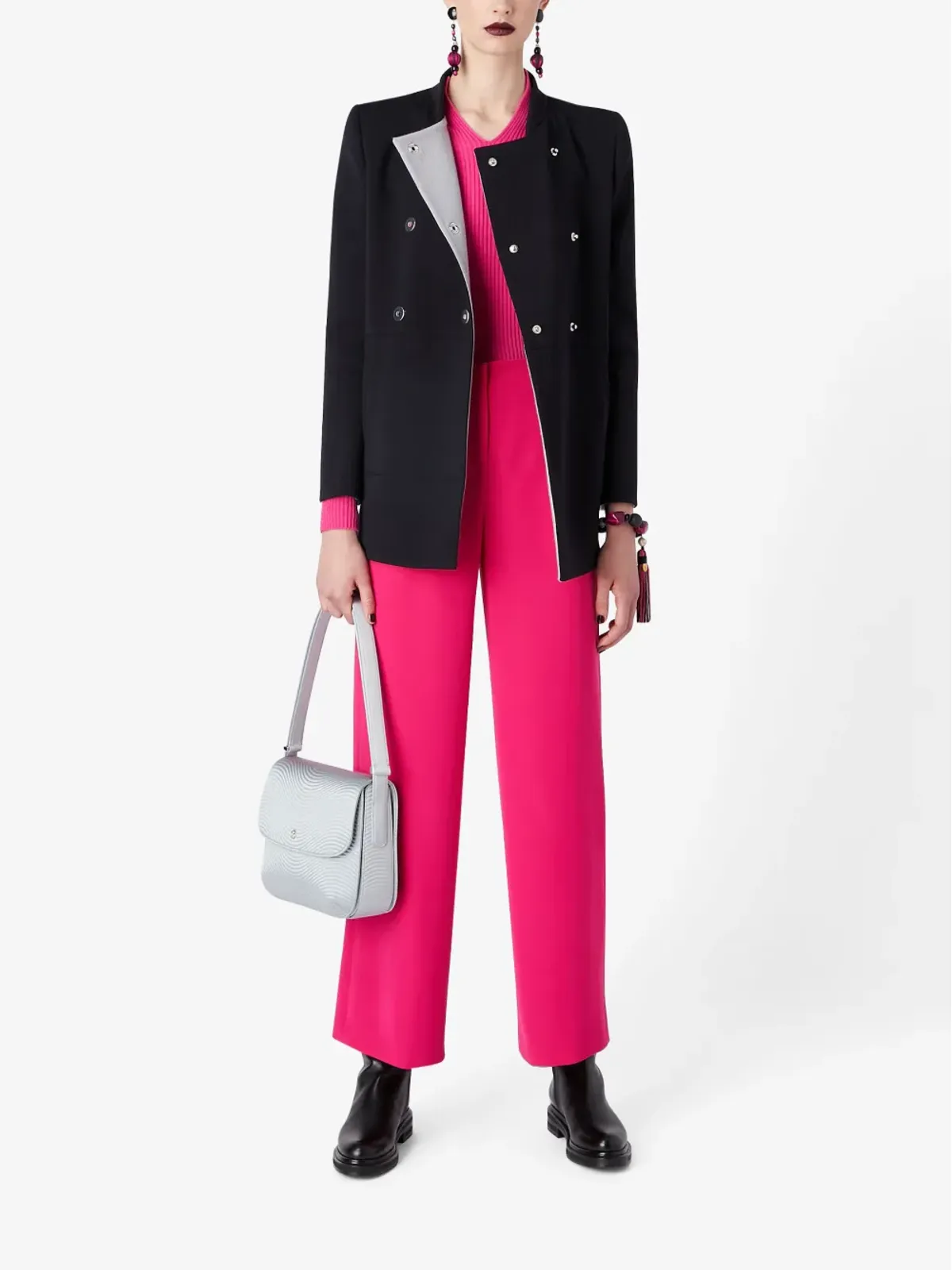 Giorgio Armani Vネック リブ編みセーター - 画像2