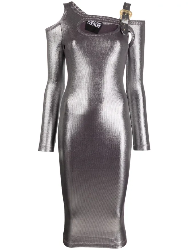 Versace Jeans Couture Versace Jeans Couture メタリックカットアウトドレスの商品画像