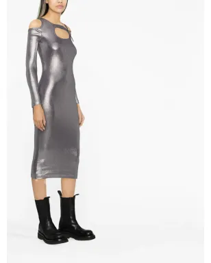 Versace Jeans Couture メタリックカットアウトドレス - サムネイル4