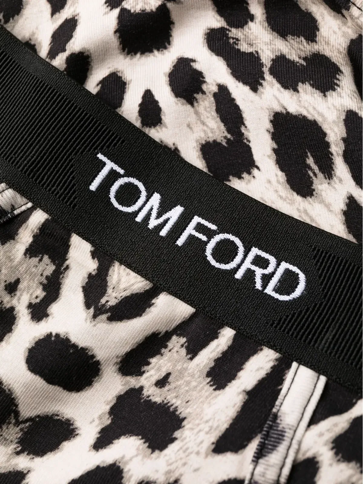 TOM FORD チーター柄 ロゴ入りウエストバンド ブリーフ - 画像3