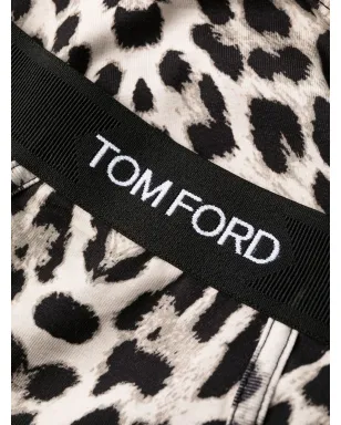TOM FORD チーター柄 ロゴ入りウエストバンド ブリーフ - サムネイル3