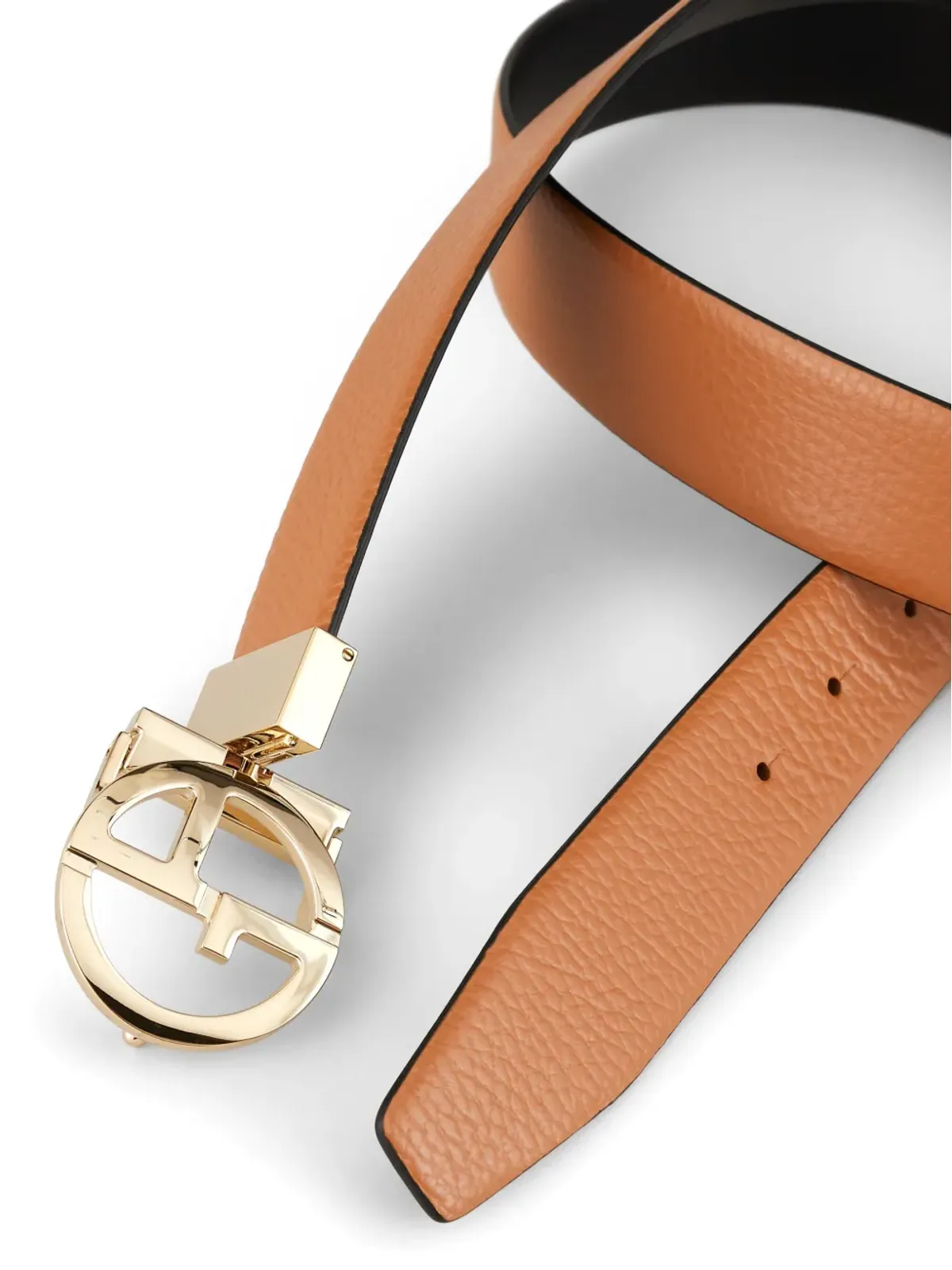 Giorgio Armani ツートーン リバーシブル ベルト ブラウン - 画像2