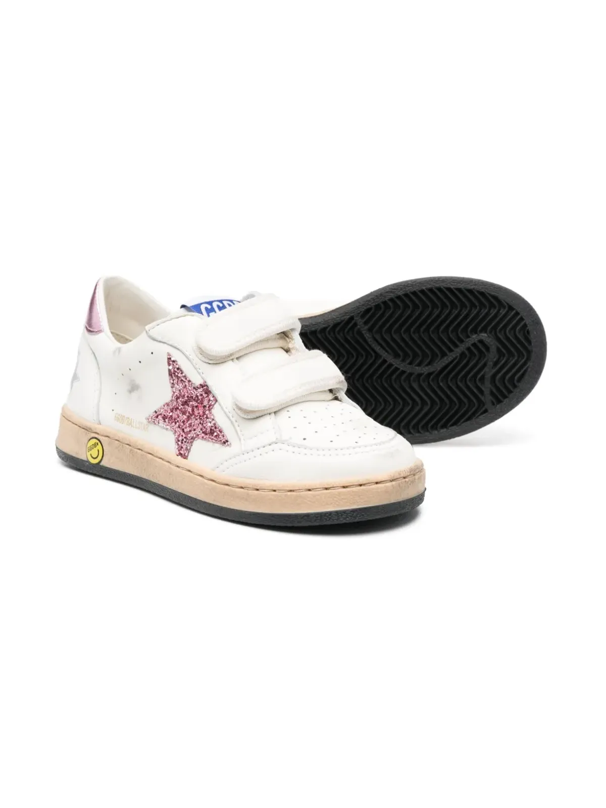 Golden Goose Kids ボールスター・ストラップ グリッターディテール スニーカー - 画像2