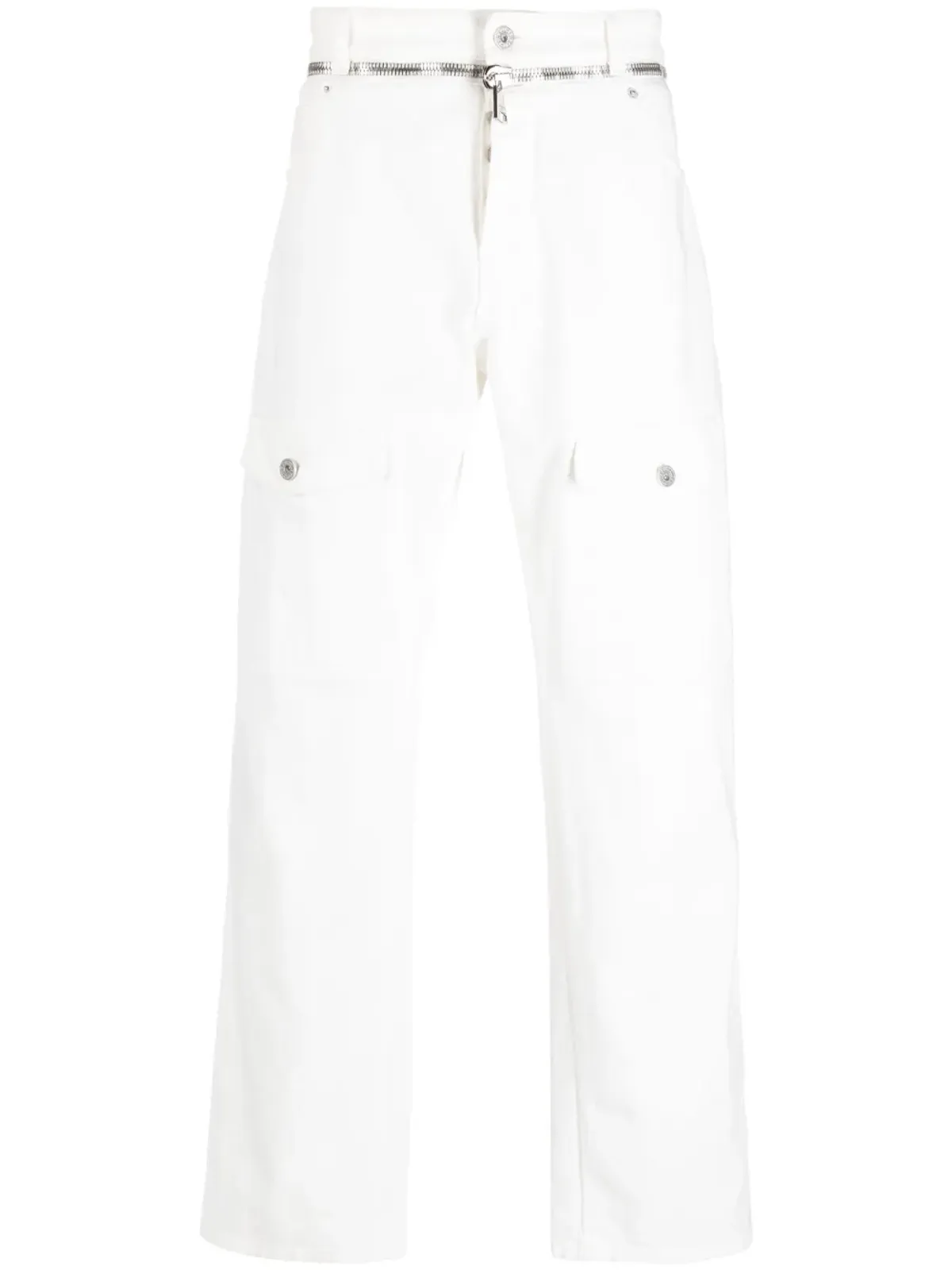 Balmain ジップディテール・ストレートレッグジーンズ - 画像1