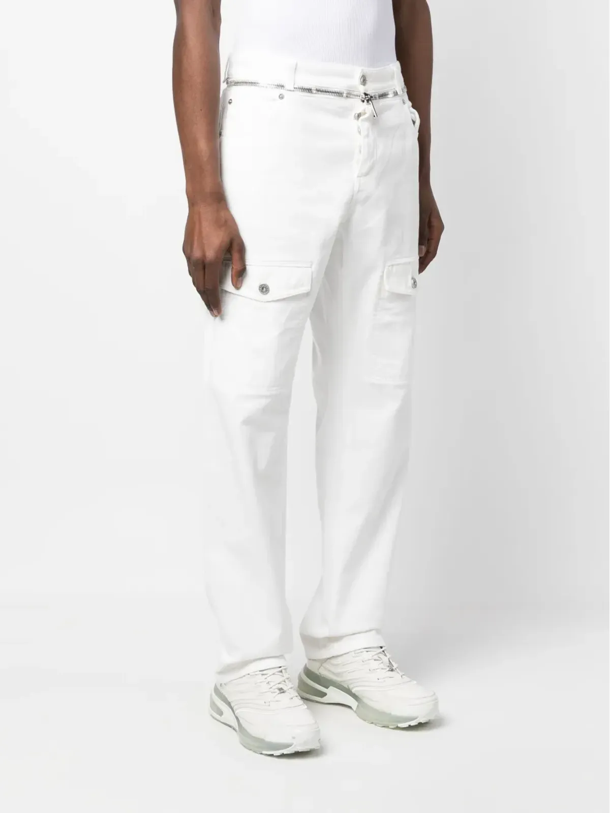Balmain ジップディテール・ストレートレッグジーンズ - 画像3