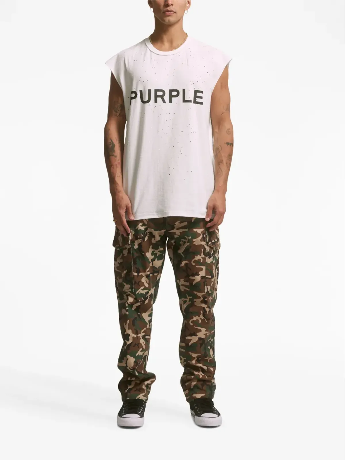 Purple Brand カーゴ迷彩パンツ - 画像2