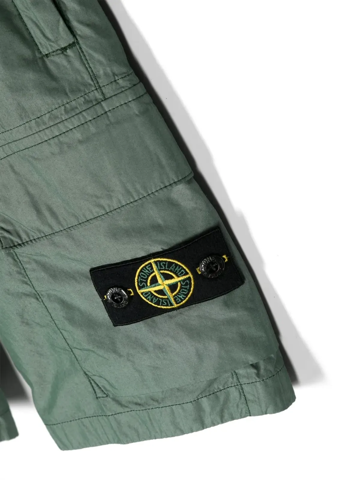 Stone Island Junior ロゴパッチショーツ - 画像3
