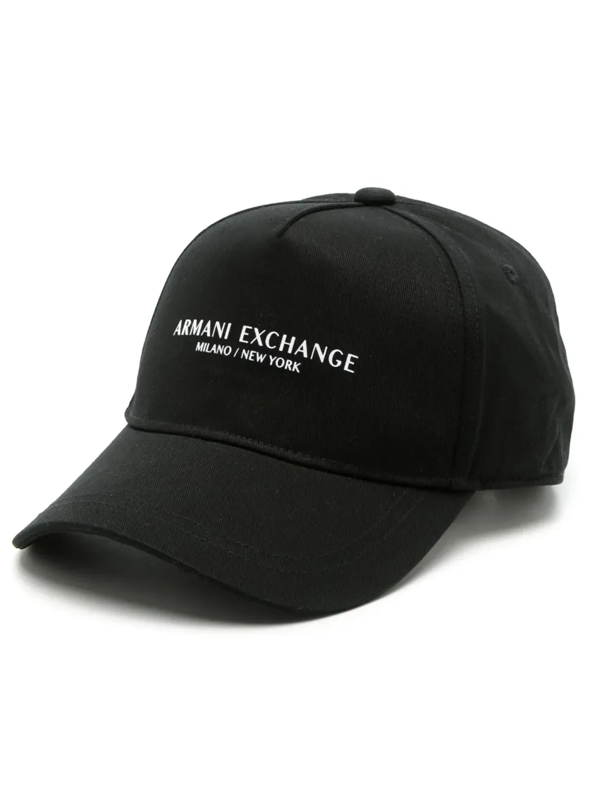 Armani Exchange ロゴプリント カーブドピークキャップ - 画像1