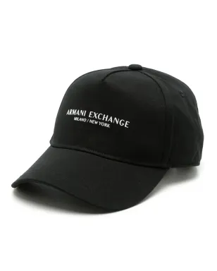 Armani Exchange ロゴプリント カーブドピークキャップ - サムネイル1