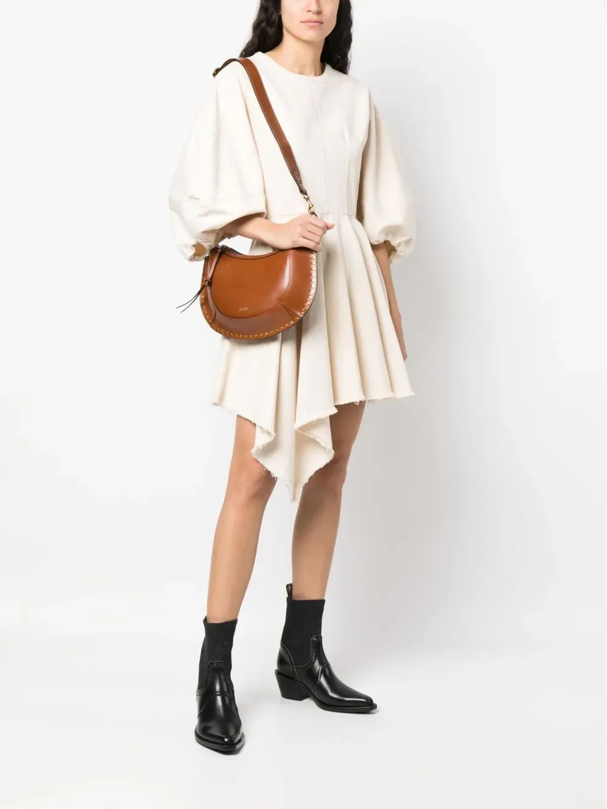 ISABEL MARANT Naoko スタッズ付きレザーショルダーバッグ - 画像2