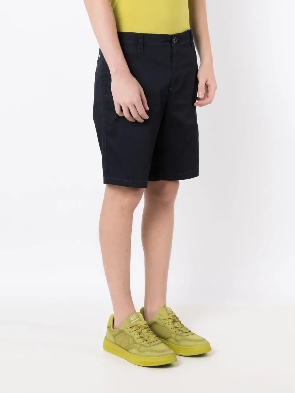 Armani Exchange ミッドライズ チノショーツ - ブルー - 画像3