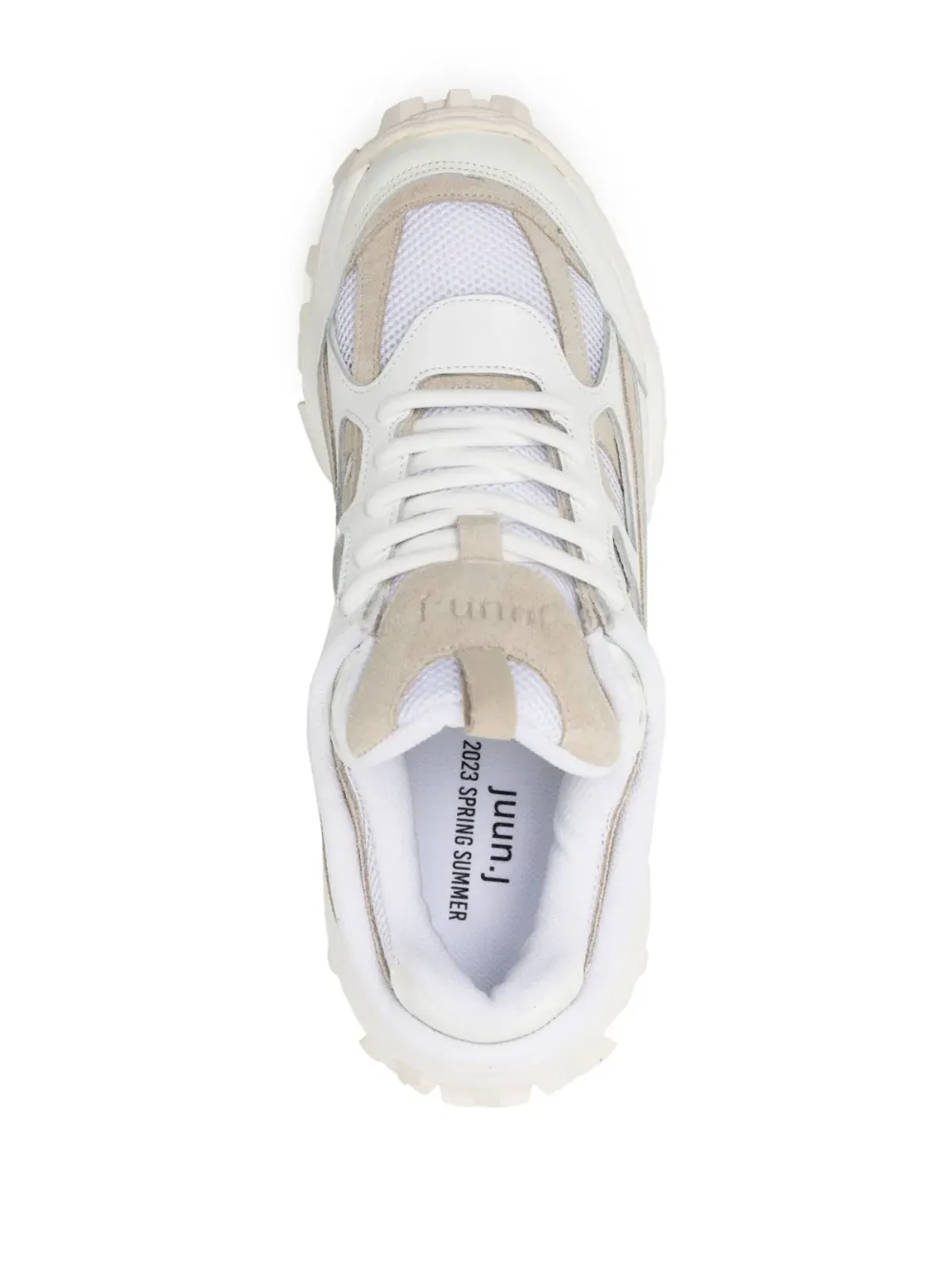 Juun.J レイヤード チャンキー ロー・トップスニーカー - White - 画像4