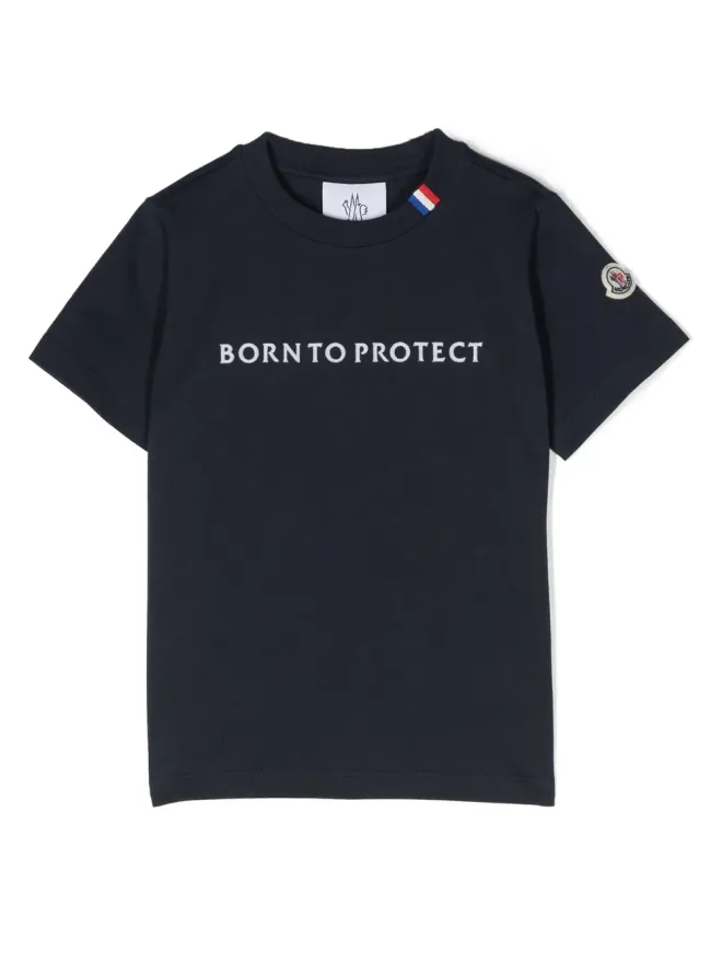 Moncler Enfant Moncler Enfant ロゴパッチ付き コットンTシャツの商品画像