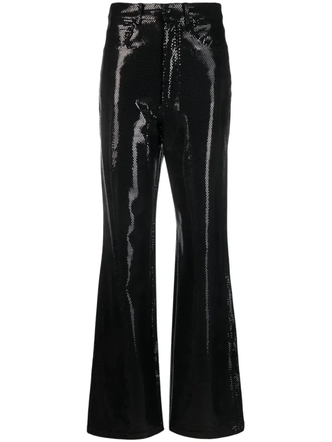ROTATE BIRGER CHRISTENSEN ROTATE BIRGER CHRISTENSEN フォイルジャージー ストレートレッグパンツの商品画像