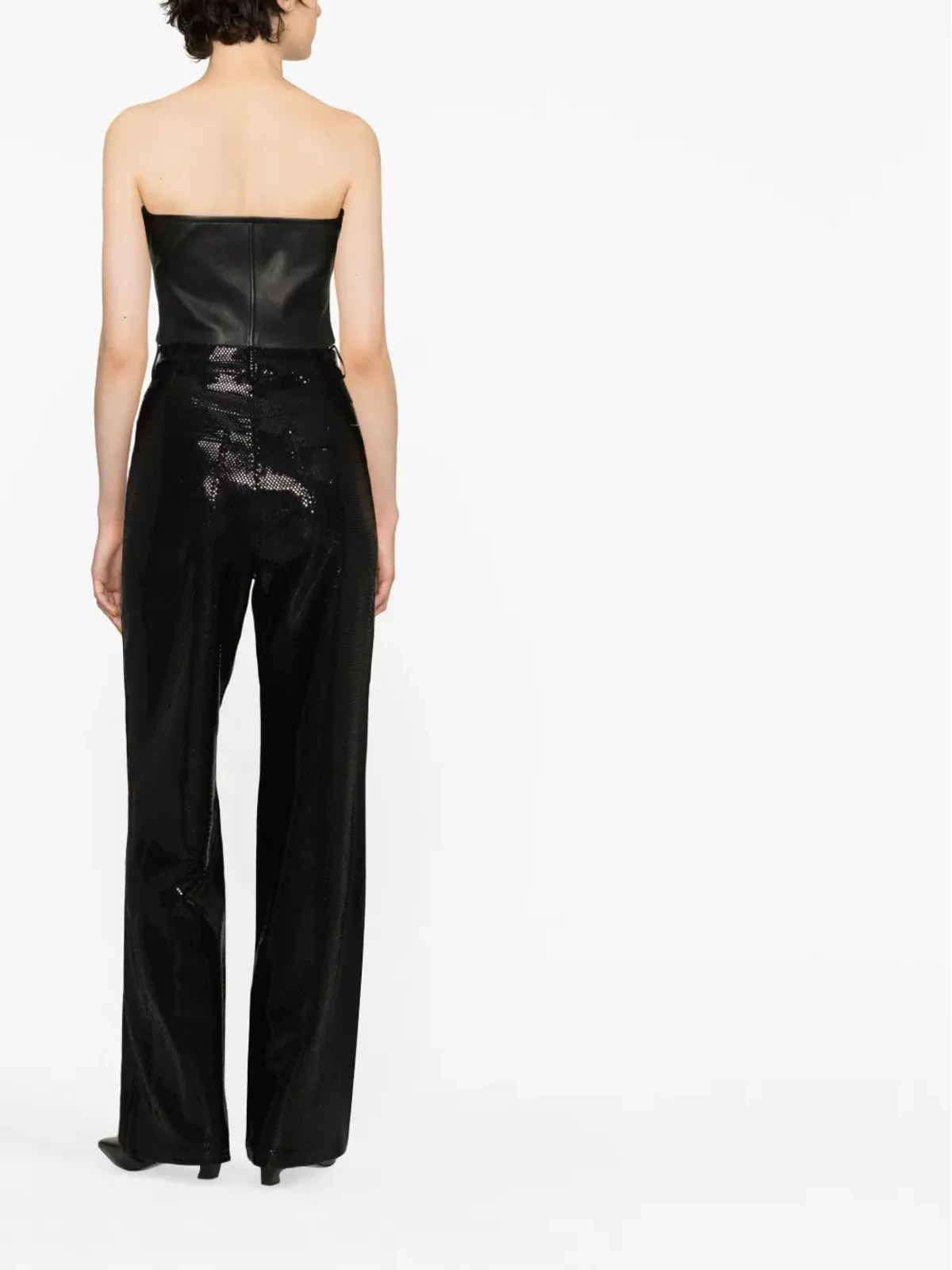 ROTATE BIRGER CHRISTENSEN フォイルジャージー ストレートレッグパンツ - 画像3