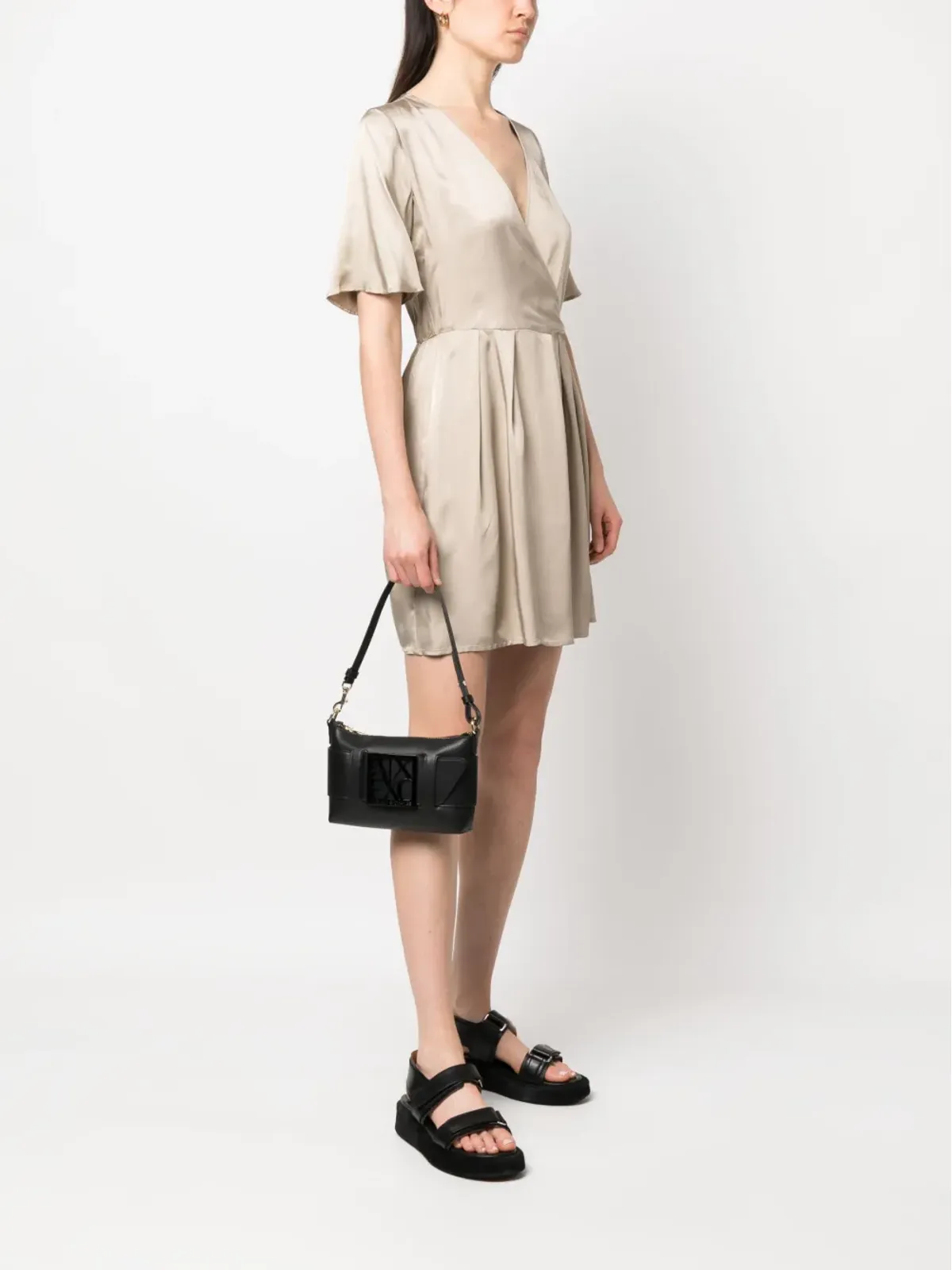Armani Exchange ロゴ装飾ショルダーバッグ - 画像2