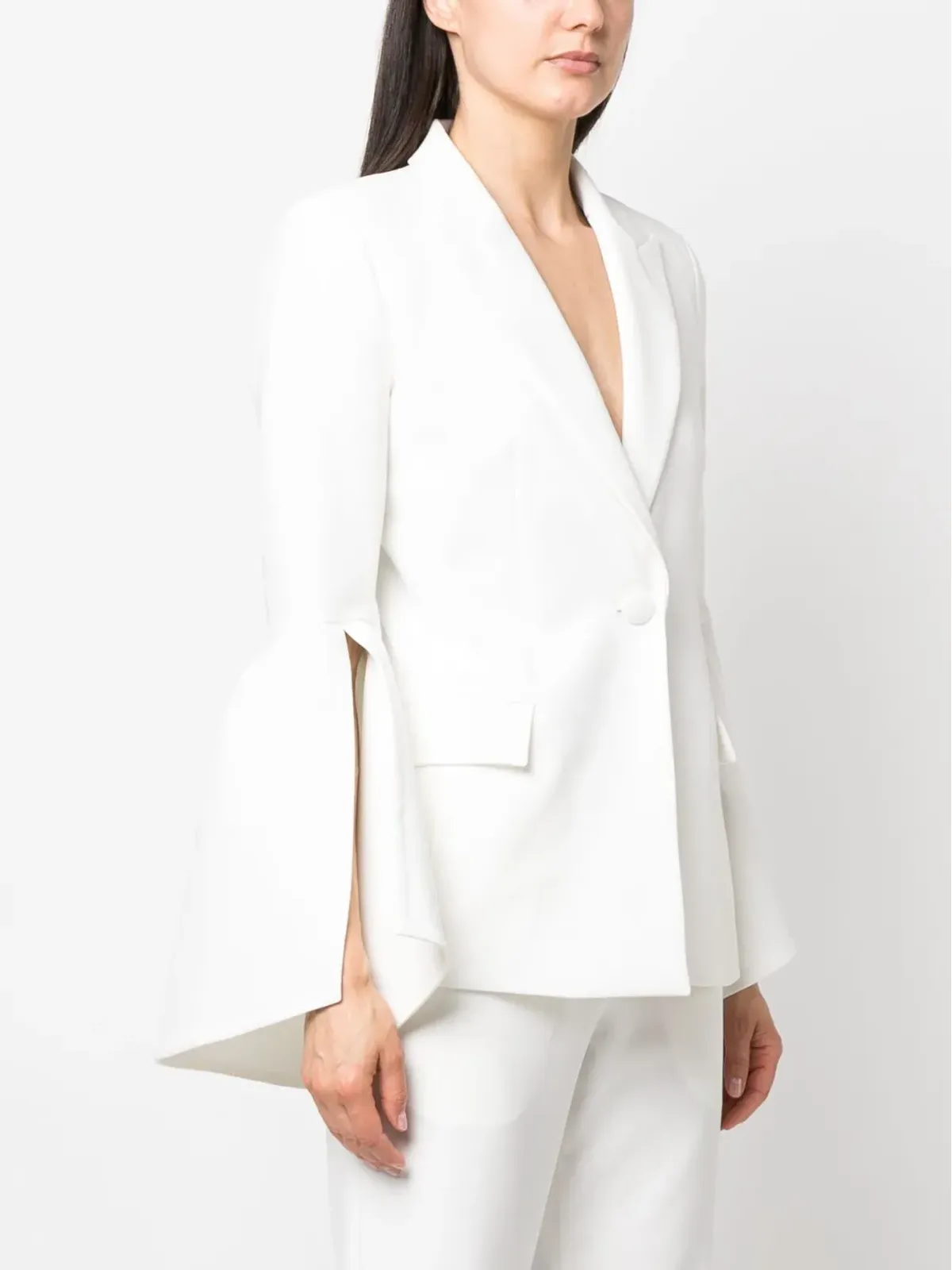 Prabal Gurung スリットスリーブ・シングルブレストブレザー - 画像3
