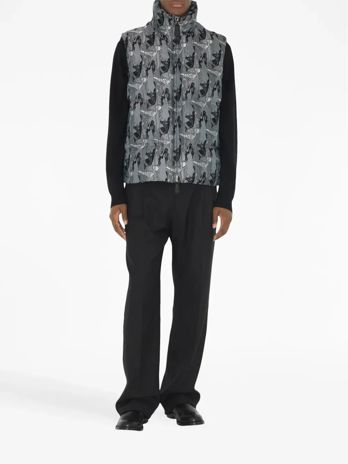 Burberry EKD silk-blend jacquardパファージレ - 画像2
