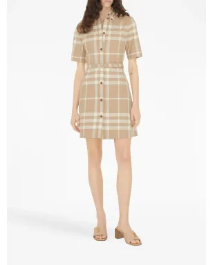 Burberry シグネチャー チェック柄 コットン シャツドレス - サムネイル2