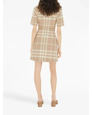 Burberry シグネチャー チェック柄 コットン シャツドレス - サムネイル4