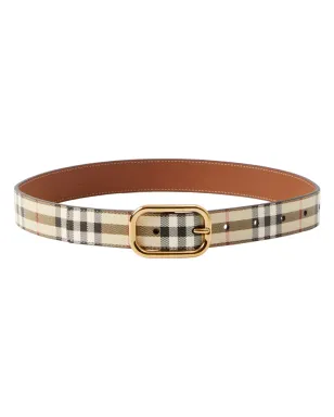 Burberry ヴィンテージチェック レザーベルト - サムネイル1