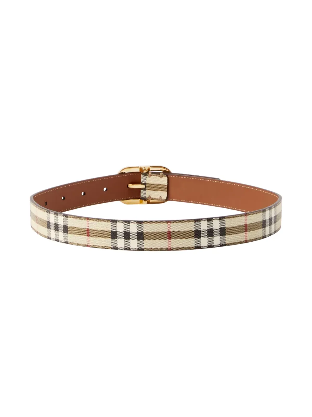 Burberry ヴィンテージチェック レザーベルト - 画像2