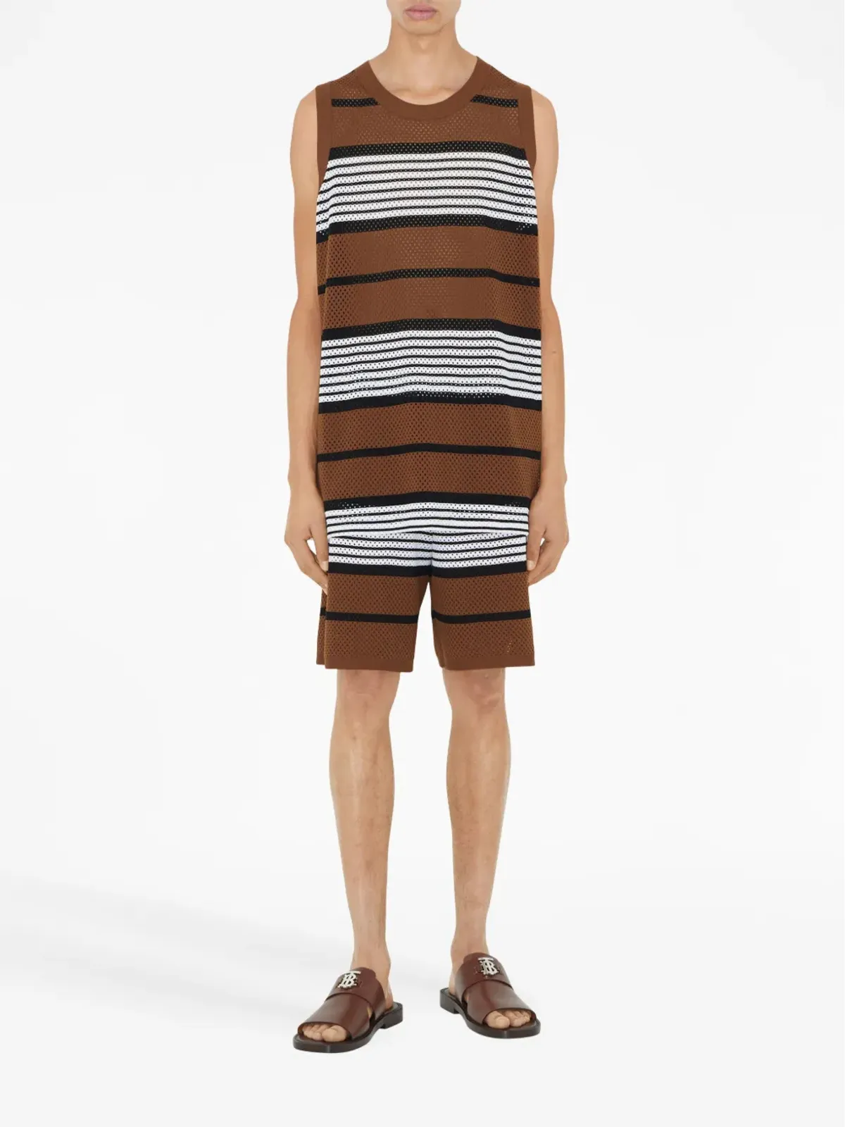 Burberry パーフォレーテッドストライプ Bermudaショーツ - 画像2