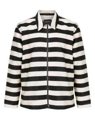 Emporio Armani ストライプ柄ジップアップシャツジャケット - サムネイル1
