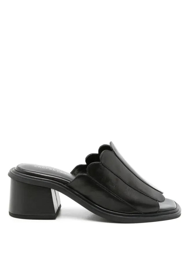 Studio Chofakian Studio Chofakian Studio 125 scalloped-edge sandals - Blackの商品画像