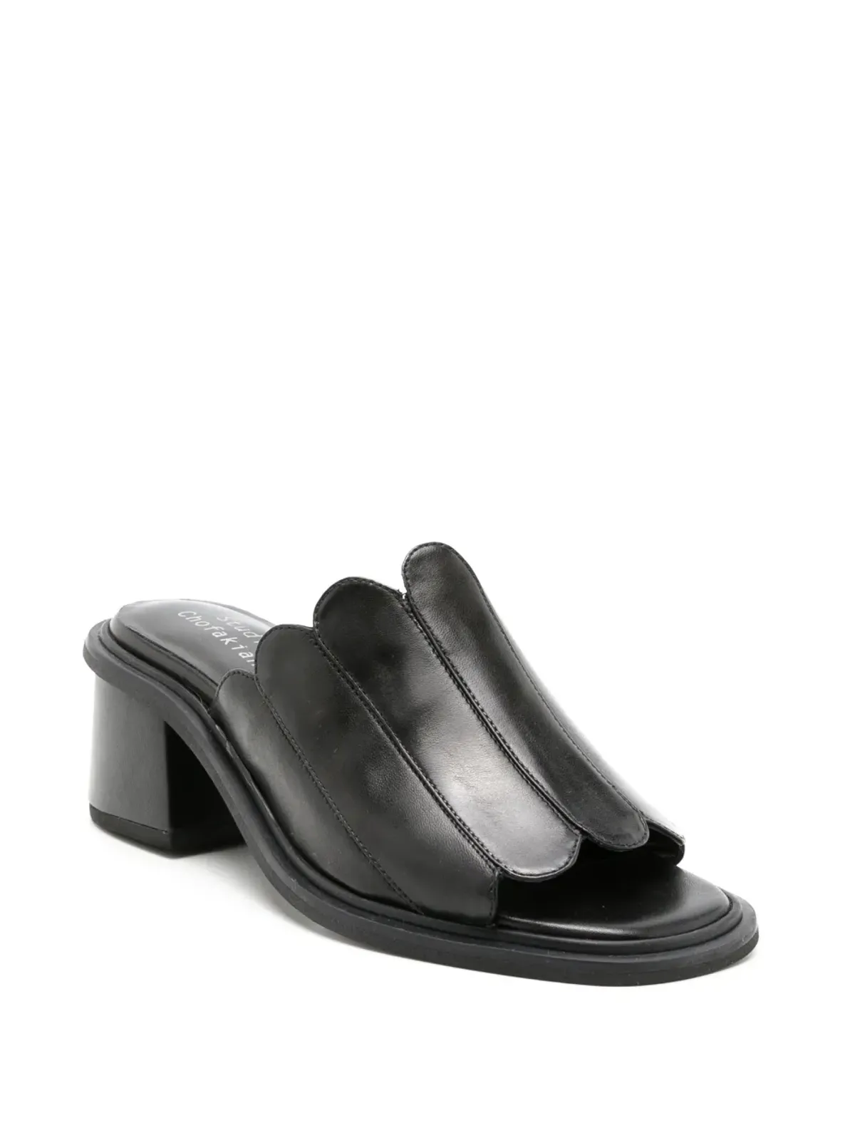 Studio Chofakian Studio 125 scalloped-edge sandals - Black - 画像2