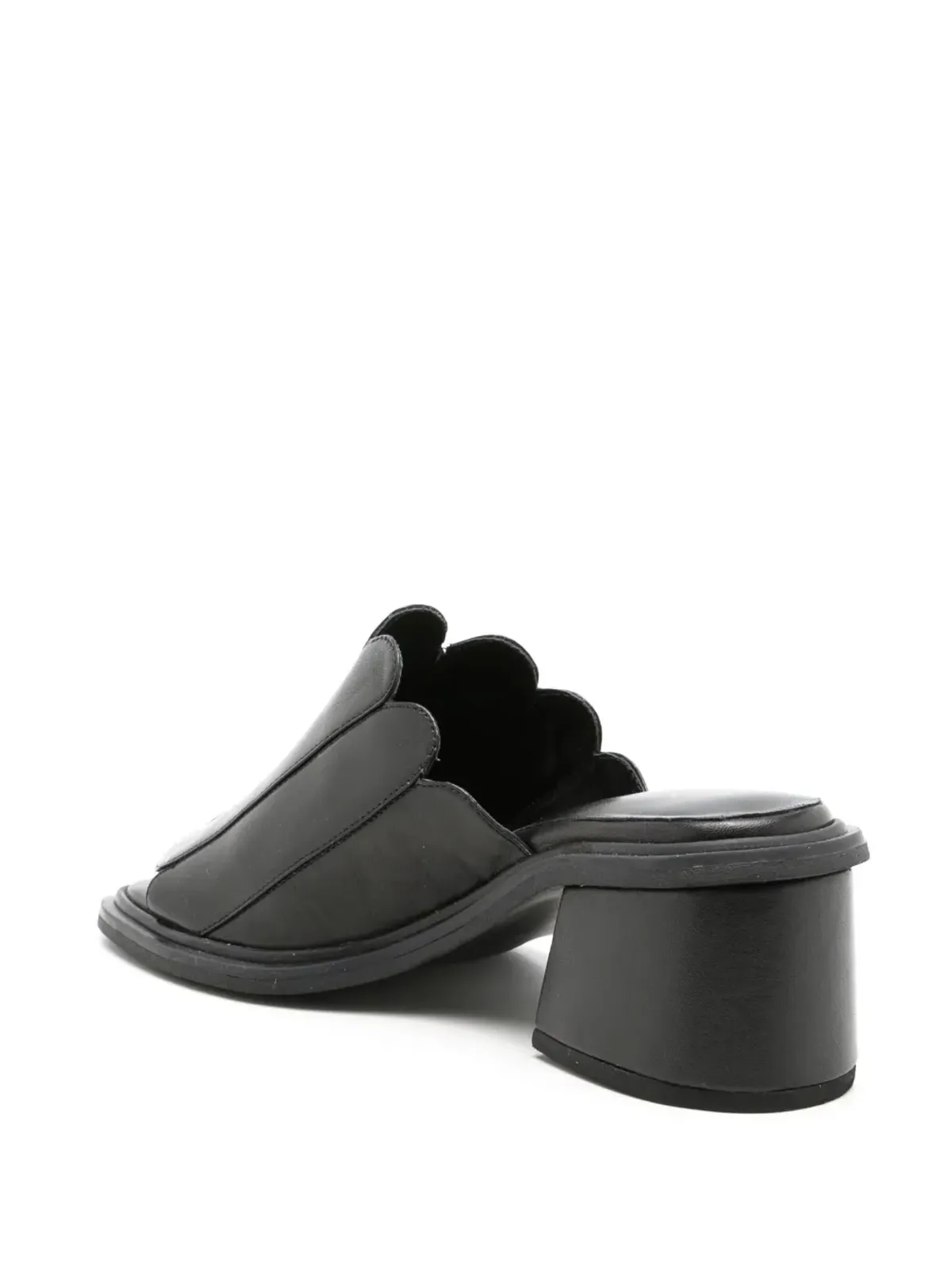 Studio Chofakian Studio 125 scalloped-edge sandals - Black - 画像3