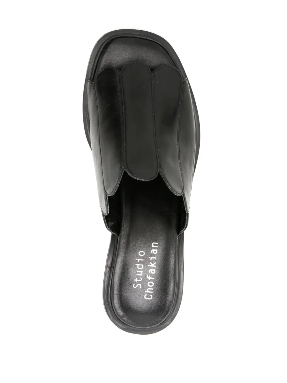 Studio Chofakian Studio 125 scalloped-edge sandals - Black - 画像4