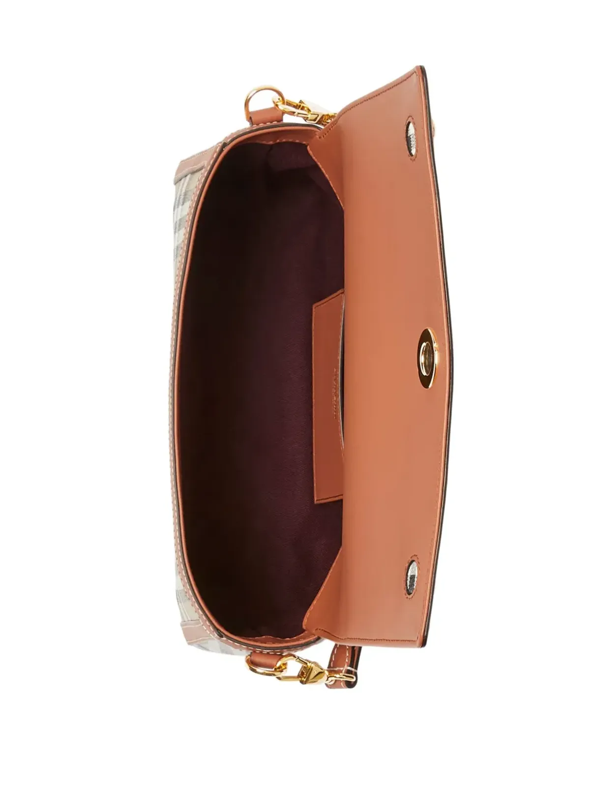 Burberry チェック柄トップハンドルバッグ - 画像3